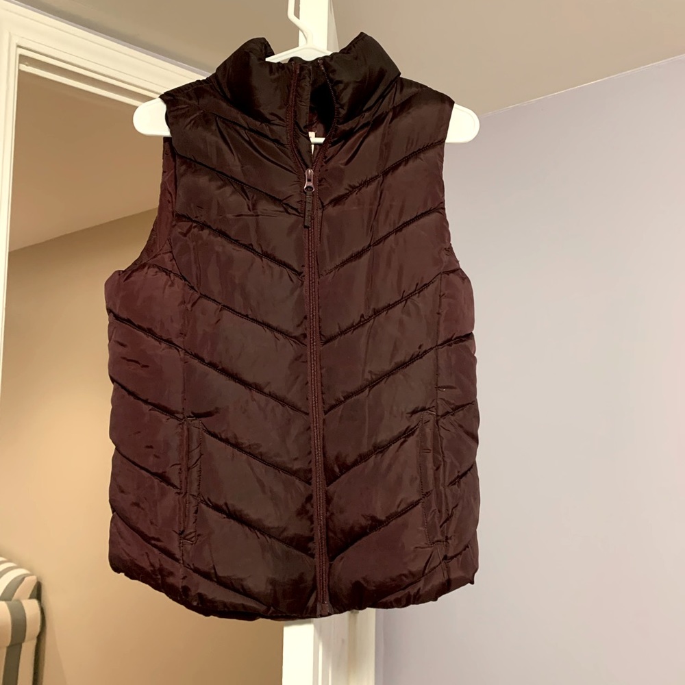 Burgundy Puffy Vest